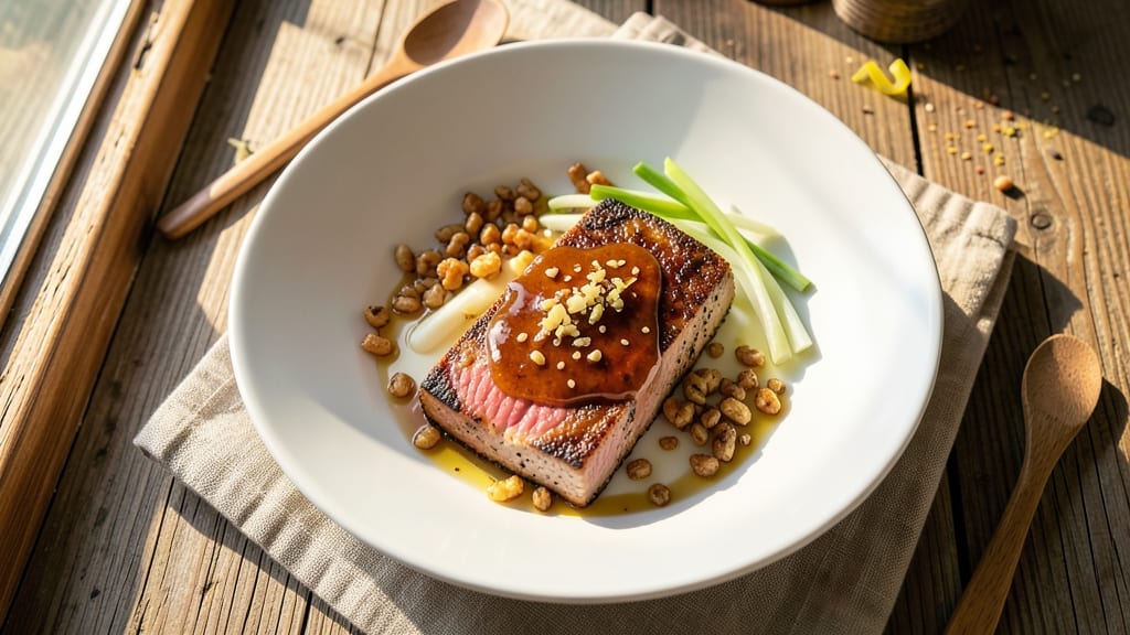 Baked Tuna Steak Recipe with Soy Sauce: Crispy Crust, Silky Center Magic