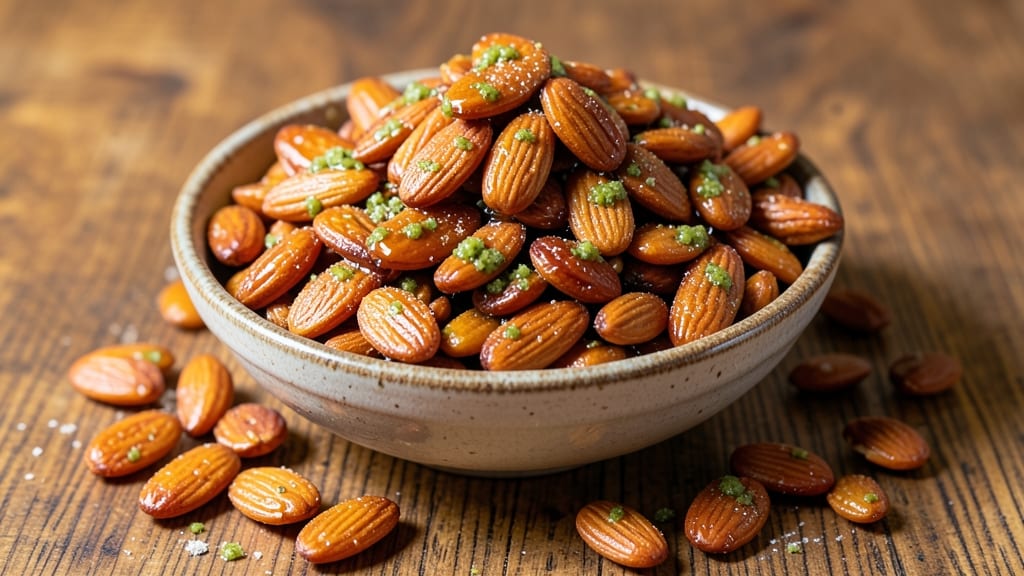 Almonds With Wasabi and Soy Sauce Recipe: Spicy-Savory Crunch for Snacking